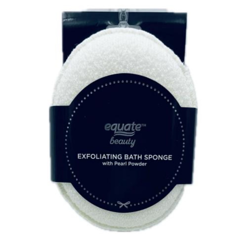 NWT Equate Beauty Exfoliating Sponge With Pearl Powder